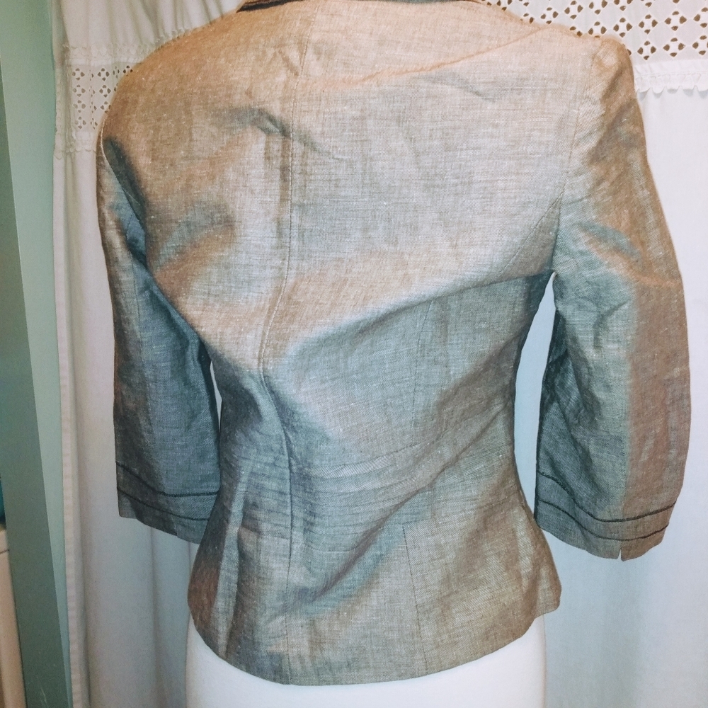 Cold Water Creek Size 6 Tuck Waist Jacket Blazer W - Picture 4 of 6